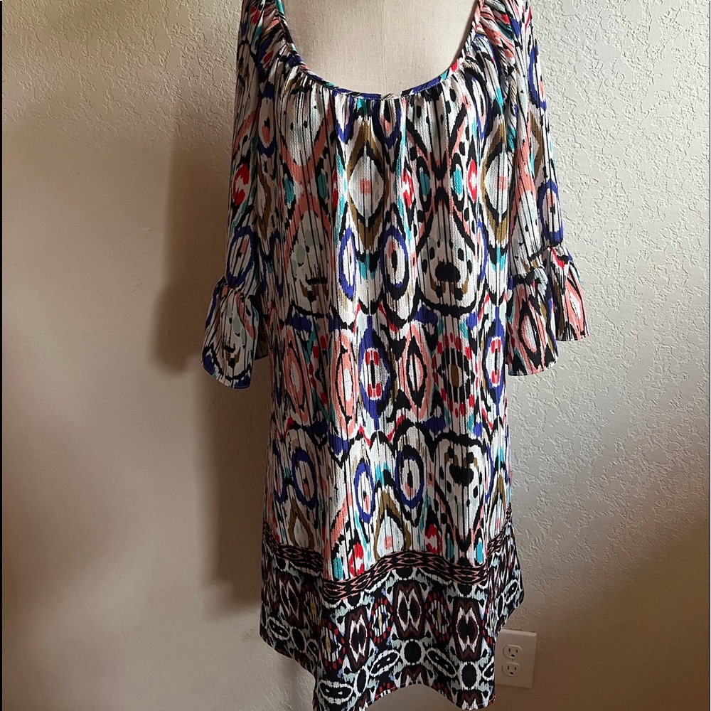 Geo Print Texture Dress